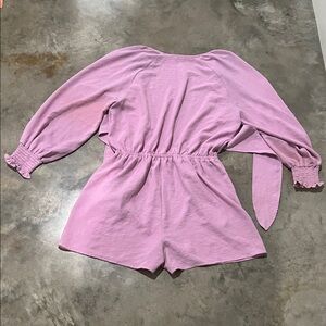 Fashion Nova Lilac Long-Sleeve Romper